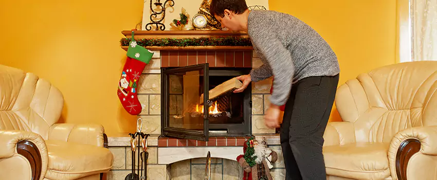 Rusted Metal Fireplace Restoration in Kent, Ohio